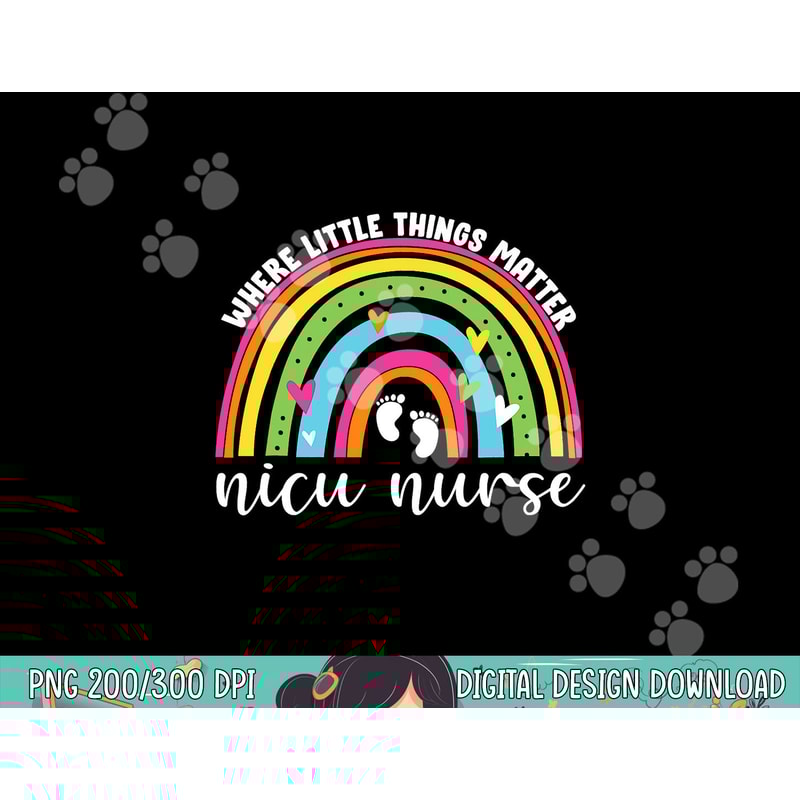 NICU Nurse Neonatal Nurse Practitioner Women Cute Rainbow png, sublimation copy.jpg