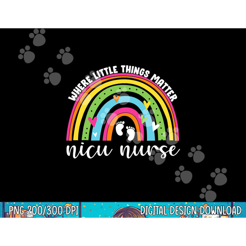 NICU Nurse Neonatal Nurse Practitioner Women Cute Rainbow png, sublimation copy.jpg