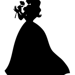 belle silhouette png, beauty and the beast png, beauty png, belle princess png, disney beauty png, digital download