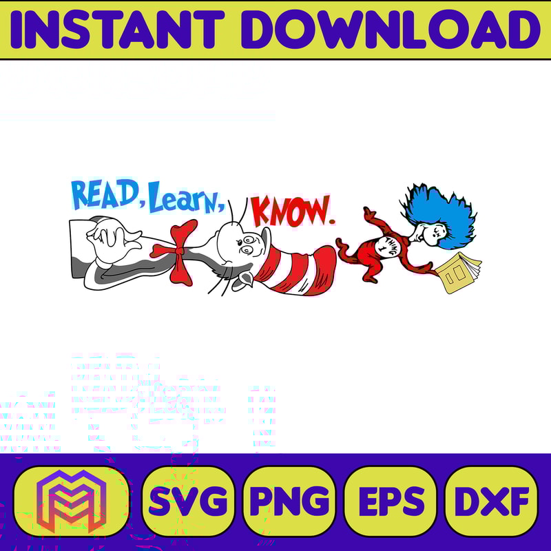 Dr Seuss Svg Layered Item, Dr. Seuss Quotes Cat In The Hat Svg Clipart, Cricut, Digital Vector Cut File, Cat And The Hat (262).jpg