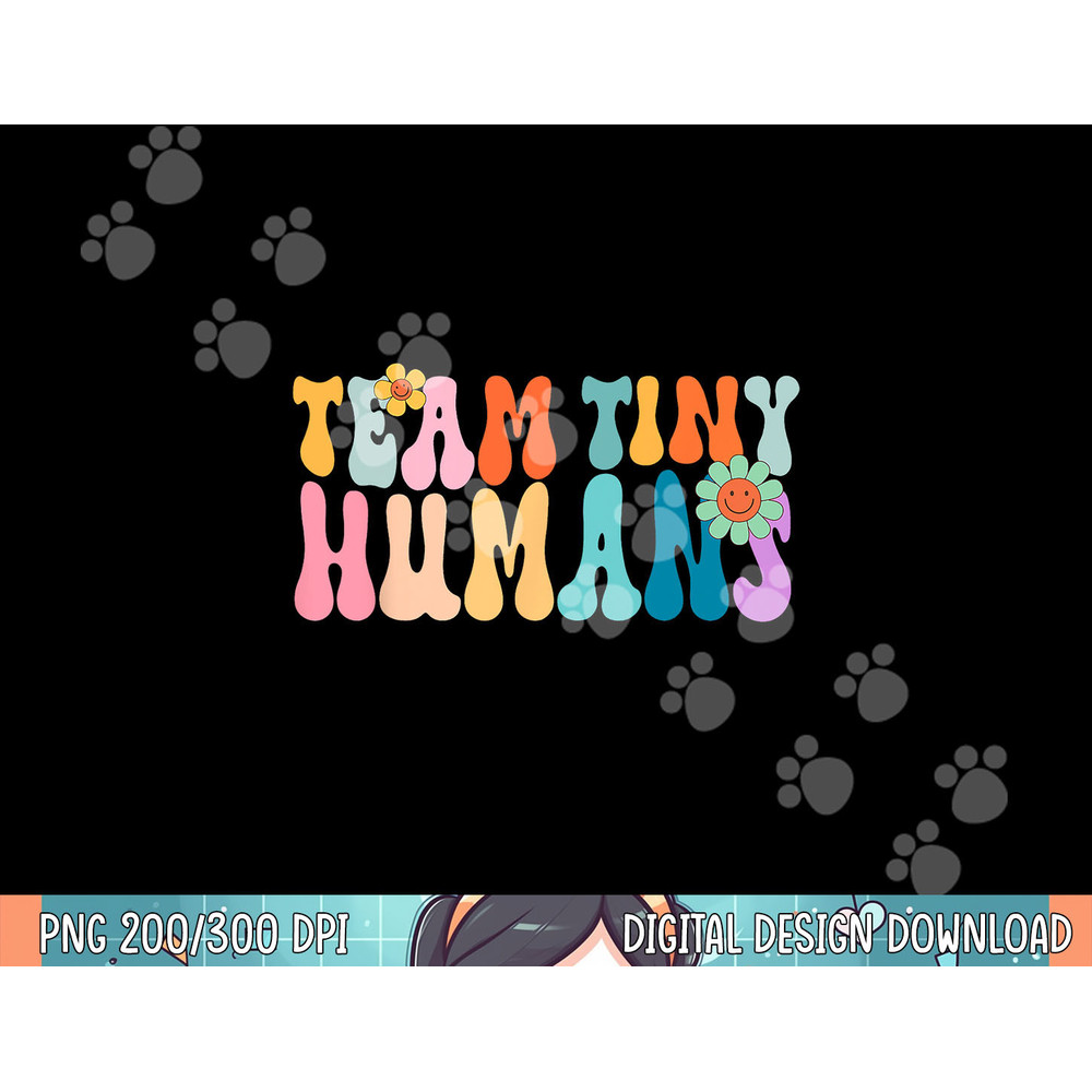 NICU Nurse Team Tiny Humans Neonatal ICU Vintage Groovy png, sublimation.jpg