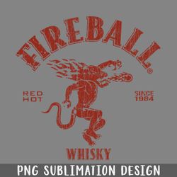 vintage fireball wisky since 1984 red png download