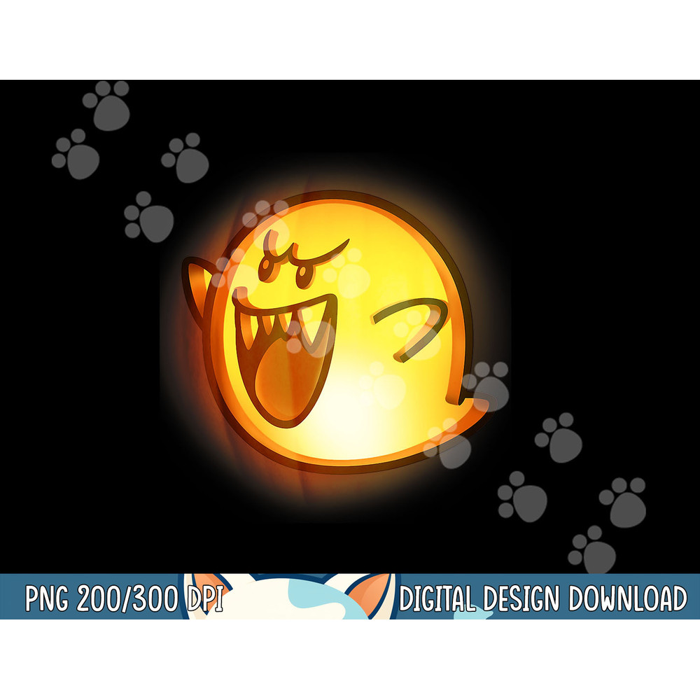 Nintendo Super Mario Boo Halloween Pumpkin Graphic png, sublimation png, sublimation copy.jpg