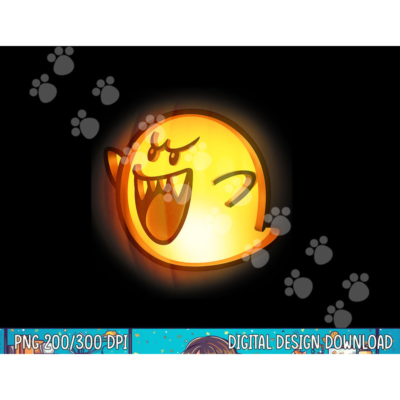 Nintendo Super Mario Boo Halloween Pumpkin Graphic png, sublimation png, sublimation copy.jpg