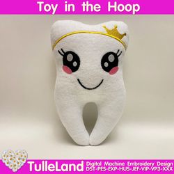 ITH Tooth toy For Boys and Girls In The Hoop Tooth Fairy Stuffed in the Hoop ITH Pattern Machine embroidery design