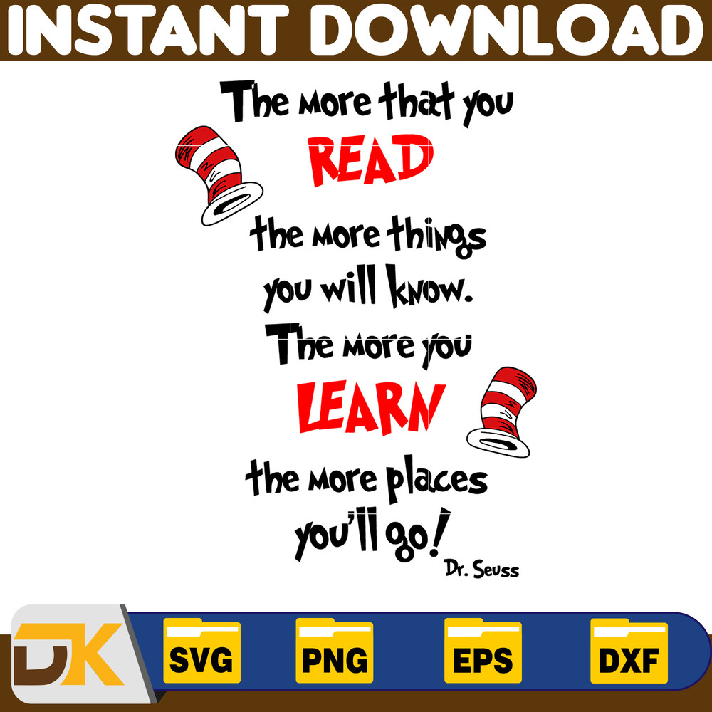 Dr Seuss Svg Layered Item, Dr. Seuss Quotes Cat In The Hat Svg Clipart, Cricut, Digital Vector Cut File, Cat And The Hat (253).jpg