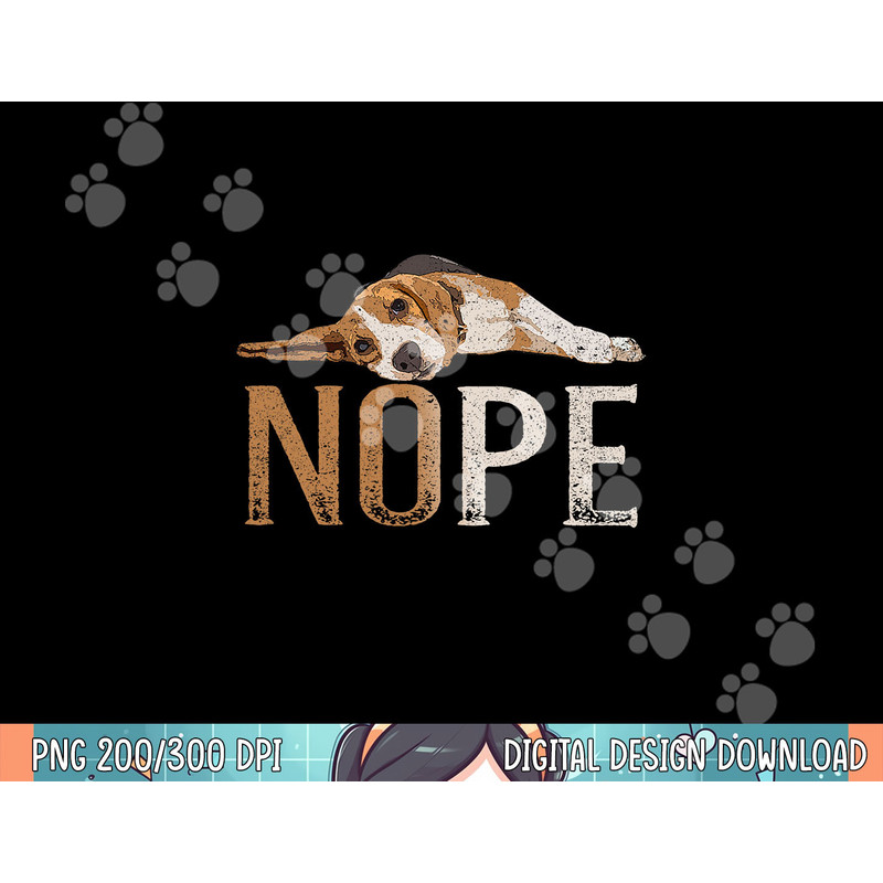 Nope Lazy Beagle Funny Dog Lover Vintage Cute Beagle Mom png, sublimation.jpg