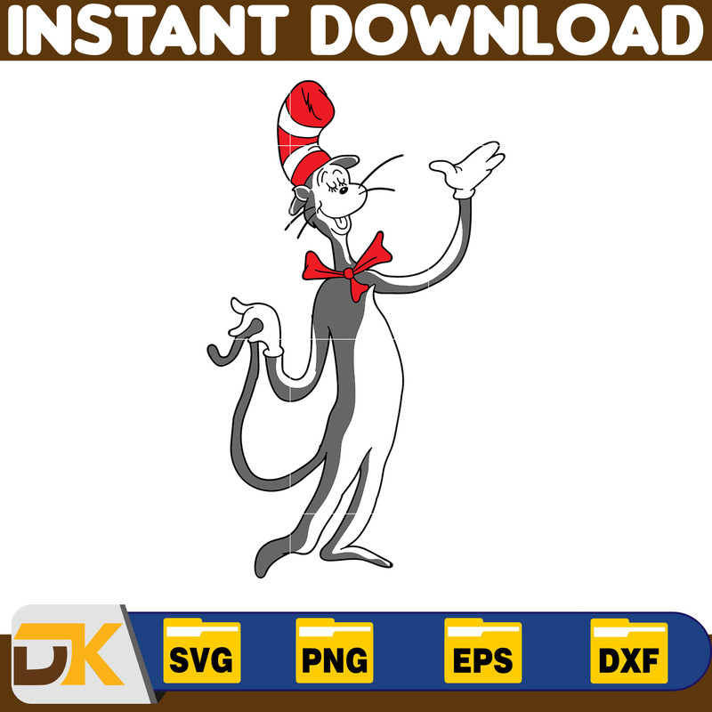 Dr Seuss Svg Layered Item, Dr. Seuss Quotes Cat In The Hat Svg Clipart, Cricut, Digital Vector Cut File, Cat And The Hat (289).jpg