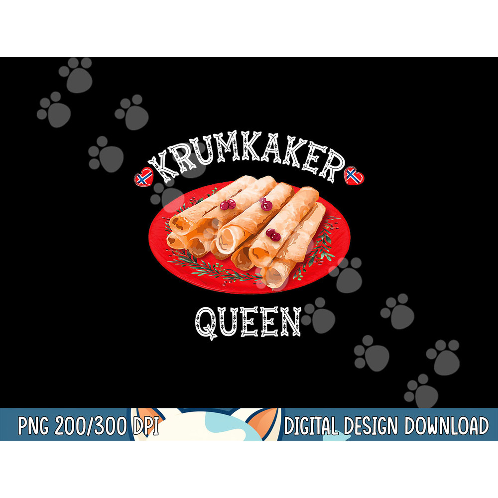 Norwegian Krumkake Queen Traditional Christmas Cookie Baking png, sublimation copy.jpg