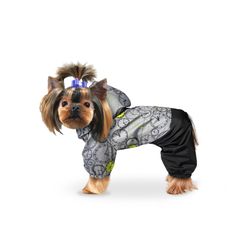 Raincoat for dogs, with a clock pattern size M