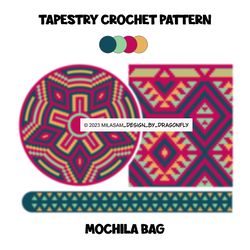 Crochet Bag Pattern, Wayuu Mochila Bag, 953