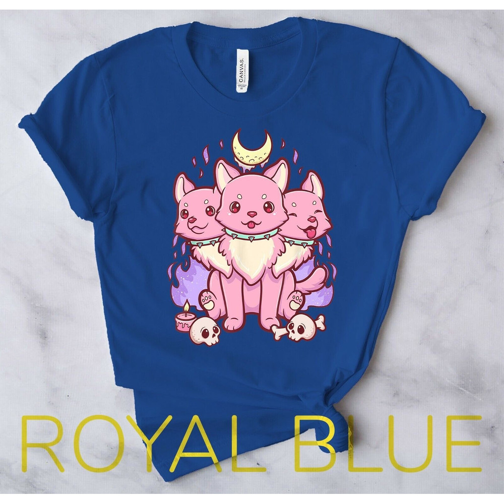 Kawaii Pastel Goth Cute Creepy 3 Headed Dog Anime Vaporwave Aesthetic T-Shirt8.jpg