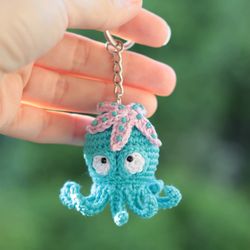 Octopus keychain crochet pattern