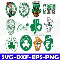 bundle 12 files boston celtics basketball team svg, boston celtics svg, nba teams svg, nba svg, png, dxf, eps, instant d