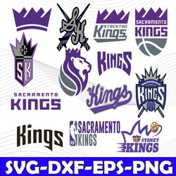 bundle 13 files sacramento kings basketball team svg, sacramento kings svg, nba teams svg, nba svg, png, dxf, eps, insta