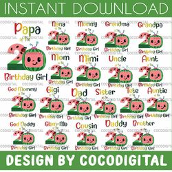 bundle 20 files cocomelon of birthday girl png, coco melon png, cocomelon bundle png, cocomelon birthday png, watermelon