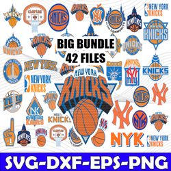 bundle 42 files new york knicks national basketball team svg, new york knicks national svg, nba teams svg, nba svg, png,