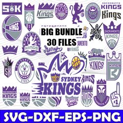 bundle 34 files sacramento kings basketball team svg, sacramento kings svg, nba teams svg, nba svg, png, dxf, eps, insta