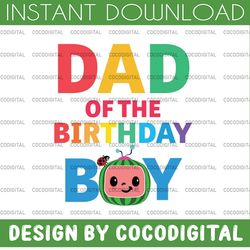 cocomelon dad birthday boy svg, coco melon svg, cocomelon svg, cocomelon birthday svg, watermelon birthday svg png eps j