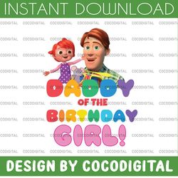 cocomelon daddy of the birthday girl, cocomelon family birthday png for sublimation, cocomelon birthday png, watermelon