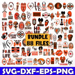 Bundle 88 Files Cleveland Browns Football Team Svg, Cleveland Browns Svg, NFL Teams svg, NFL Svg, Png, Dxf, Eps, Instant