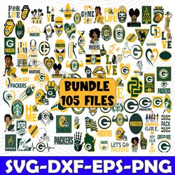 Bundle 105 Files Green Bay Packers Football Team Svg, Green Bay Packers svg, NFL Teams svg, NFL Svg, Png, Dxf, Eps, Inst