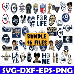 Bundle 46 Files Los Angeles Rams Football Team Svg, Los Angeles Rams svg, NFL Teams svg, NFL Svg, Png, Dxf, Eps, Instant