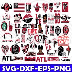 Bundle 50 Files Atlanta Falcons Football Teams Svg, Atlanta Falcons svg, NFL Teams svg, NFL Svg, Png, Dxf, Eps, Instant