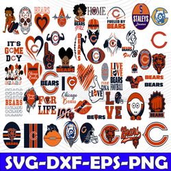 Bundle 50 Files Chicago Bears Football Teams Svg, Chicago Bears svg, NFL Teams svg, NFL Svg, Png, Dxf, Eps, Instant Down