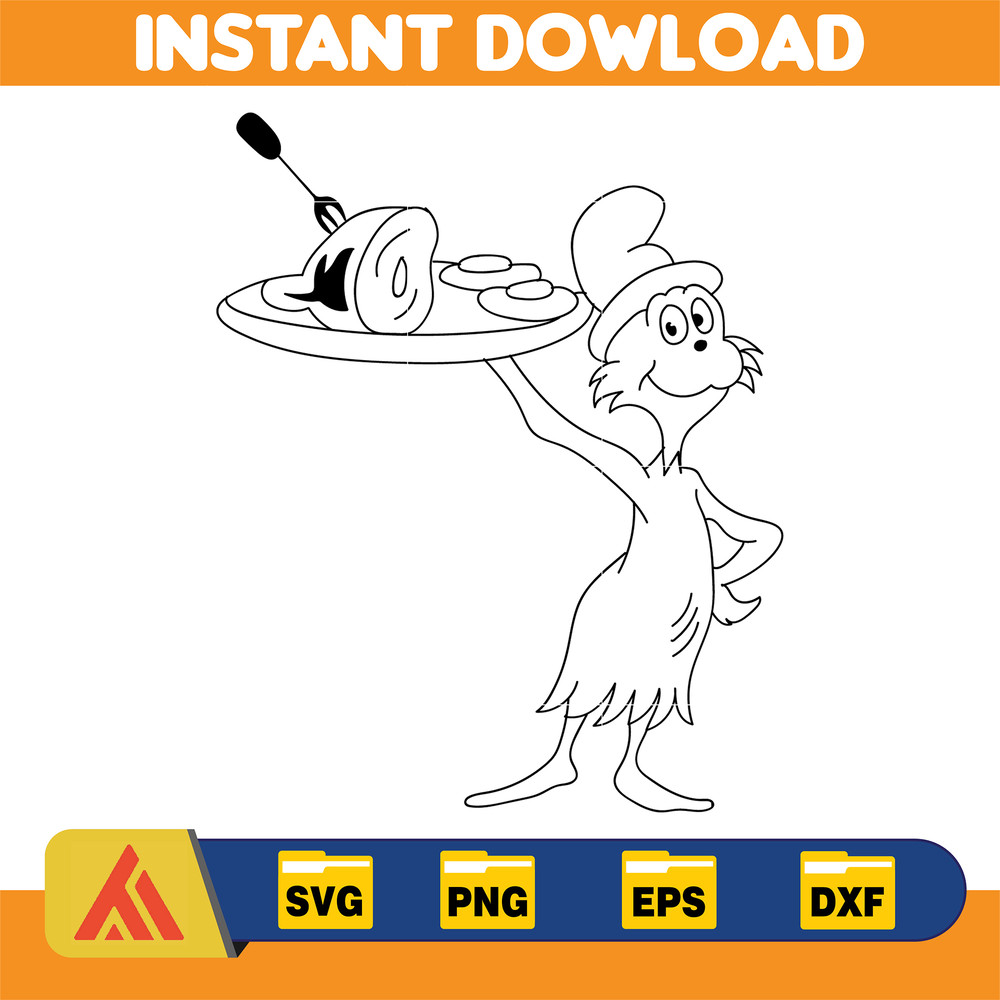 Dr Seuss Svg Layered Item, Dr. Seuss Quotes Cat In The Hat Svg Clipart, Cricut, Digital Vector Cut File, Cat And The Hat (405).jpg