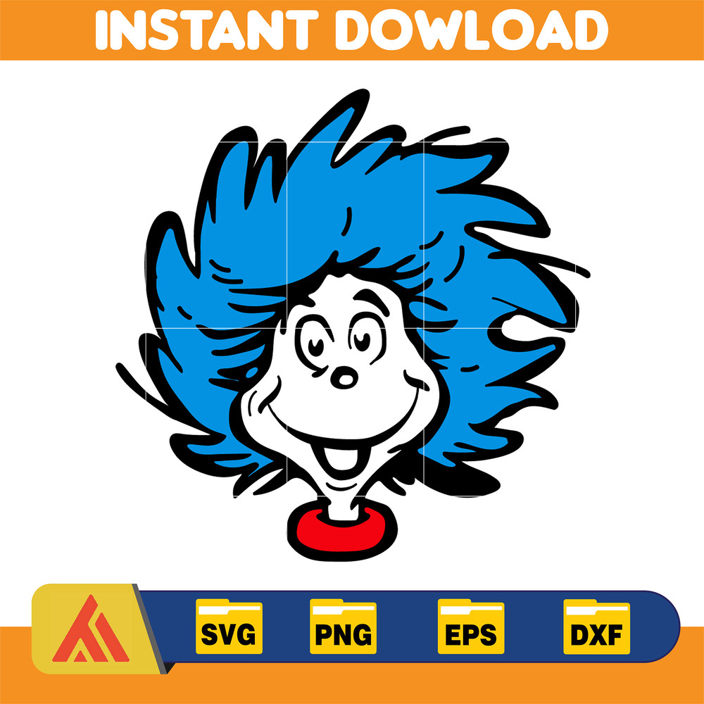 Dr Seuss Svg Layered Item, Dr. Seuss Quotes Cat In The Hat Svg Clipart, Cricut, Digital Vector Cut File, Cat And The Hat (481).jpg