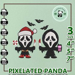 scream face ghost embroidery design, face ghost embroidery machine file, scary halloween, 3 sizes, format exp, dst, jef,