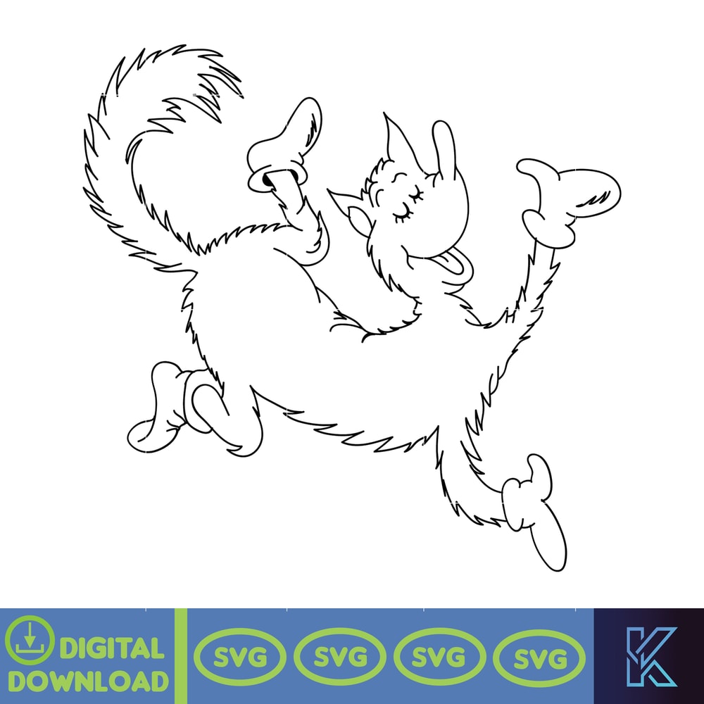 Dr Seuss Svg Layered Item, Dr. Seuss Quotes Cat In The Hat Svg Clipart, Cricut, Digital Vector Cut File, Cat And The Hat (378).jpg