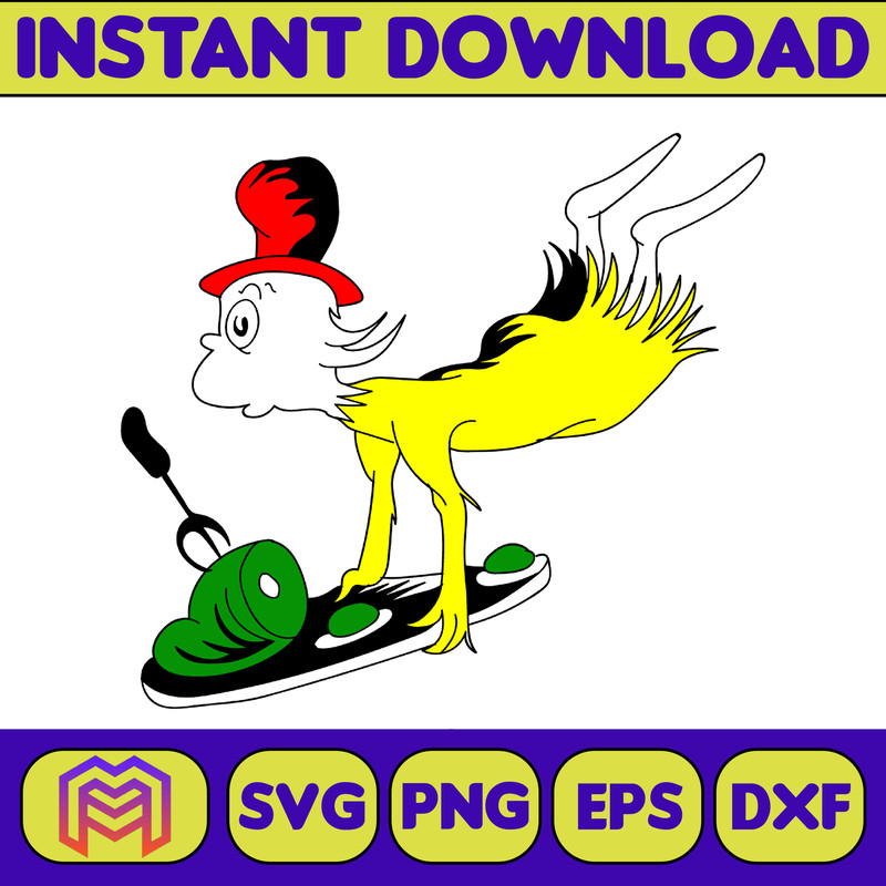 Dr Seuss Svg Layered Item, Dr. Seuss Quotes Cat In The Hat Svg Clipart, Cricut, Digital Vector Cut File, Cat And The Hat (397).jpg