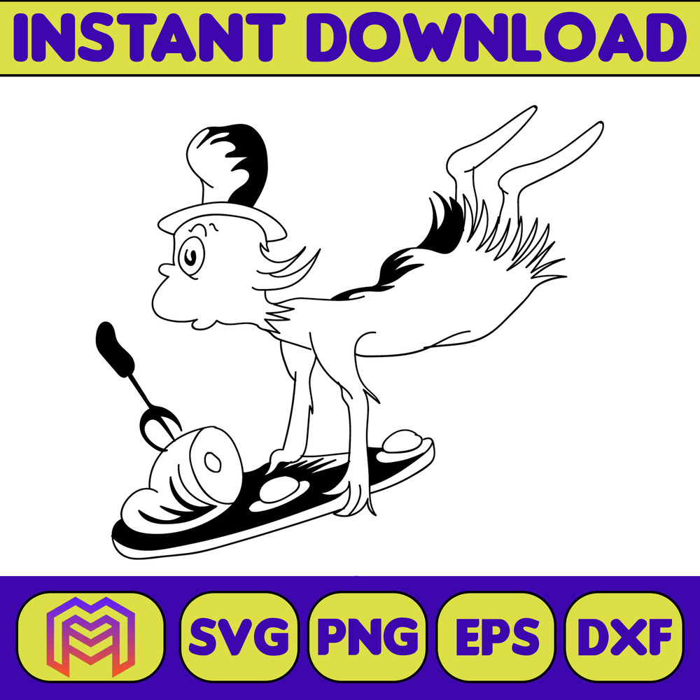 Dr Seuss Svg Layered Item, Dr. Seuss Quotes Cat In The Hat Svg Clipart, Cricut, Digital Vector Cut File, Cat And The Hat (398).jpg