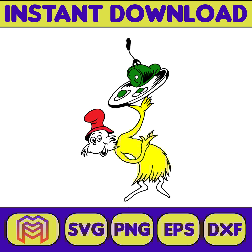 Dr Seuss Svg Layered Item, Dr. Seuss Quotes Cat In The Hat Svg Clipart, Cricut, Digital Vector Cut File, Cat And The Hat (399).jpg