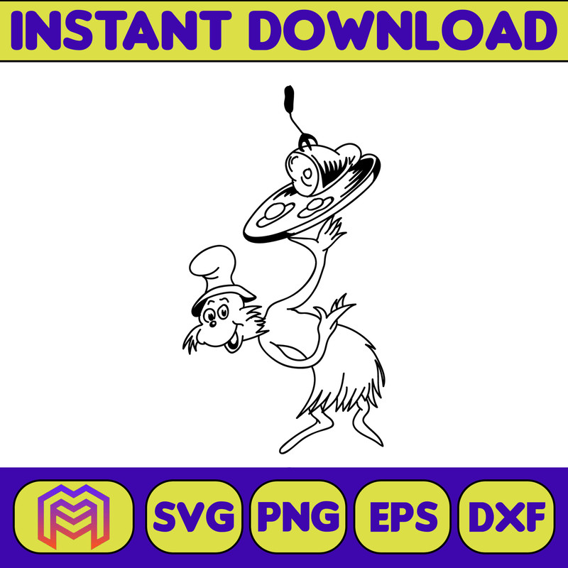 Dr Seuss Svg Layered Item, Dr. Seuss Quotes Cat In The Hat Svg Clipart, Cricut, Digital Vector Cut File, Cat And The Hat (400).jpg