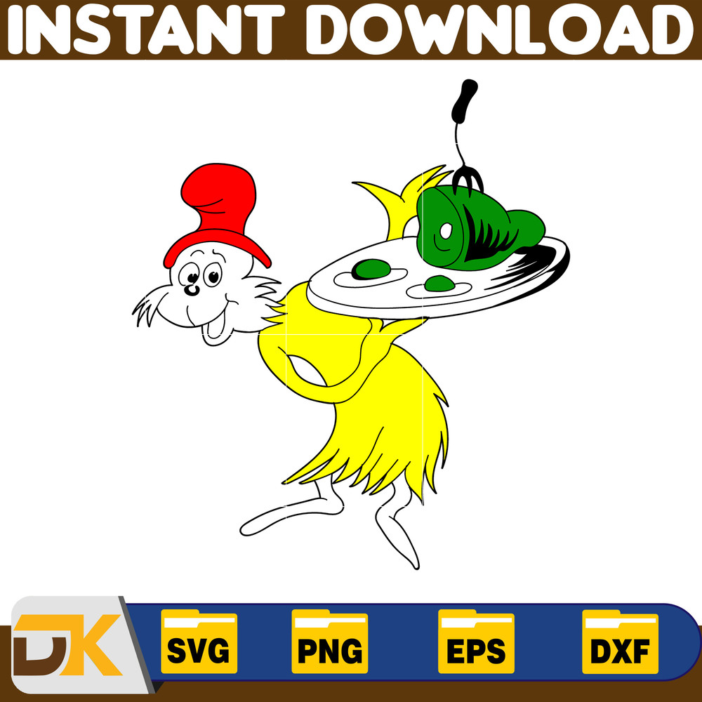 Dr Seuss Svg Layered Item, Dr. Seuss Quotes Cat In The Hat Svg Clipart, Cricut, Digital Vector Cut File, Cat And The Hat (412).jpg