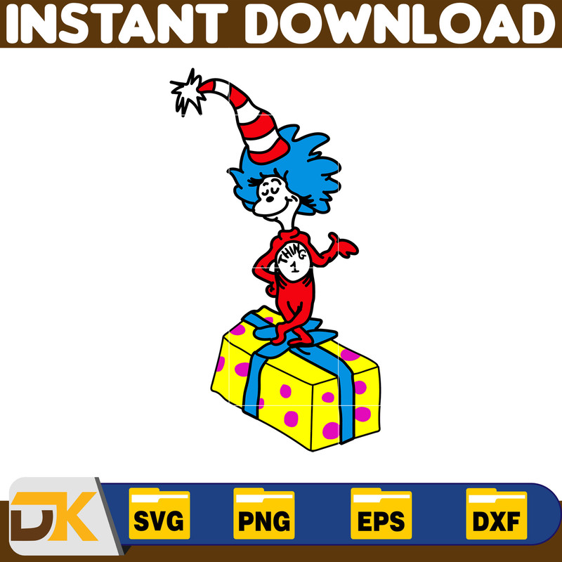 Dr Seuss Svg Layered Item, Dr. Seuss Quotes Cat In The Hat Svg Clipart, Cricut, Digital Vector Cut File, Cat And The Hat (498).jpg