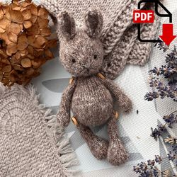 Bunny Zaki knitting pattern. English and Russian PDF.