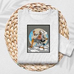 luffy gear 5 embroidered shirt, embroidered shirt, unisex t-shirt, hoodie