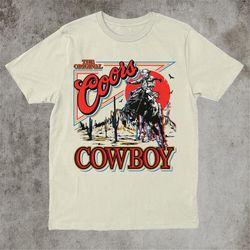 original cowboy t shirt, coors original cowboy tshirt, cowboy western shirt, western shirt, country shirt, rodeo shirt,