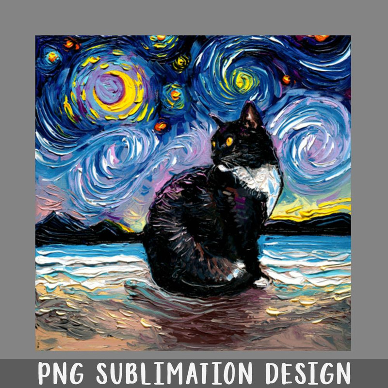 QA06072283-Black Tuxedo Cat Night 2 PNG Download.jpg