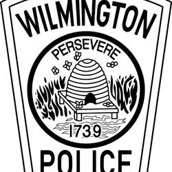 wilmington north carolina police department patch vector file black white vector outline or line art file