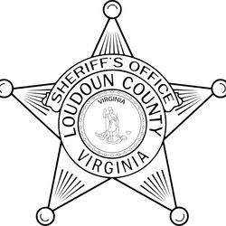 loudoun county va sheriff's office badge vector file black white vector outline or line art file