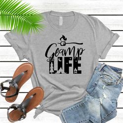 glamp life shirt, happy camper shirt, camping shirt, camp life t shirt, camper gift, glamping shirt, family camp shirt,