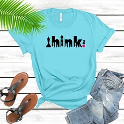 think chesstee, chess gift, move with purpose, chess board game t-shirt, chess lover gift, gamer shirt, gift for chess g