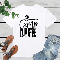 camp life shirt, happy camper shirt, camping shirt, camp life t shirt, camper gift, glamping shirt
