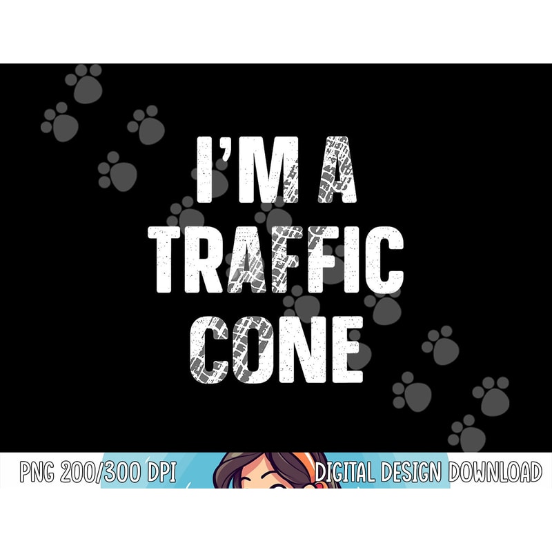 I'm A Traffic Cone Shirt Adult Kids Costume Funny Halloween png,sublimation copy.jpg