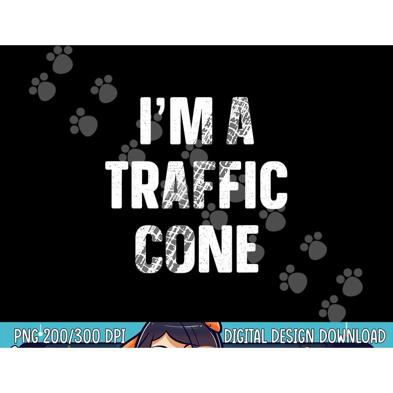 I'm A Traffic Cone Shirt Adult Kids Costume Funny Halloween png,sublimation copy.jpg
